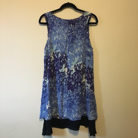 Papa Vancouver Womens Flowy Bi-layer Sleeveless Rayon Boho Dress - M - Picture 2 of 15